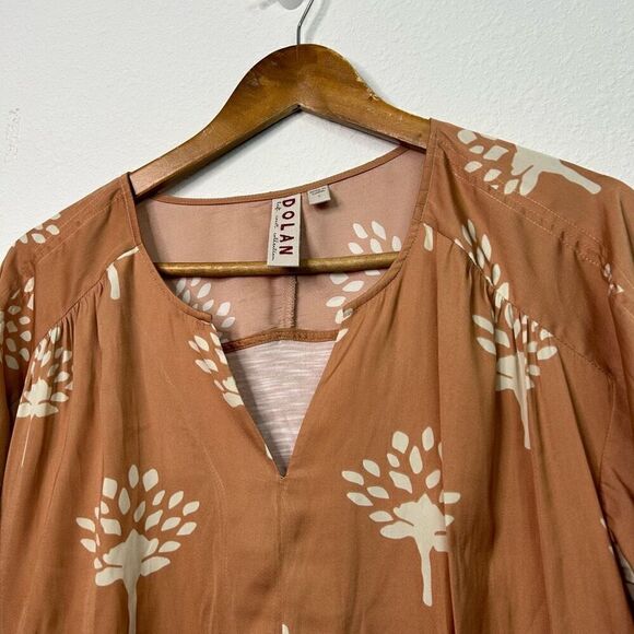 Dolan Left Coast Anthropologie Alvia Peasant Top V Neck Women’s Size S - Picture 2 of 13